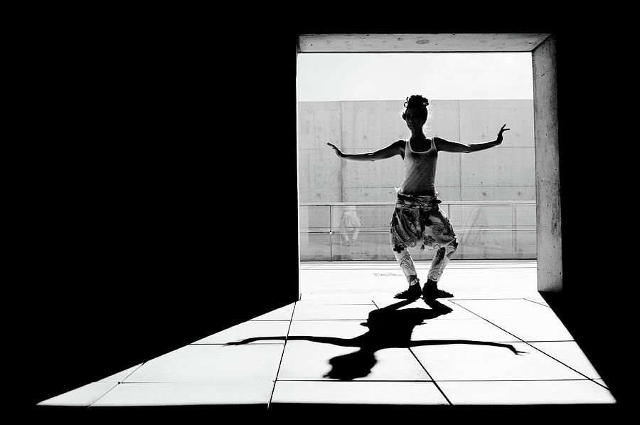 Silhouette Of Dancer On Door Photograph by Javier Sánchez