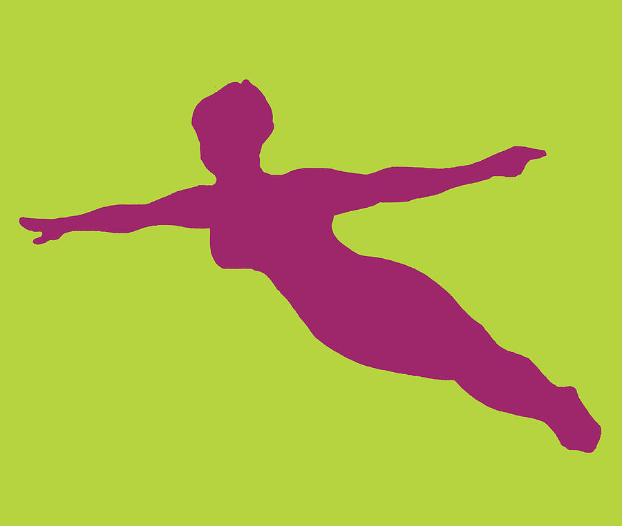 Sports Drawing - Silhouette of Diver by CSA Images
