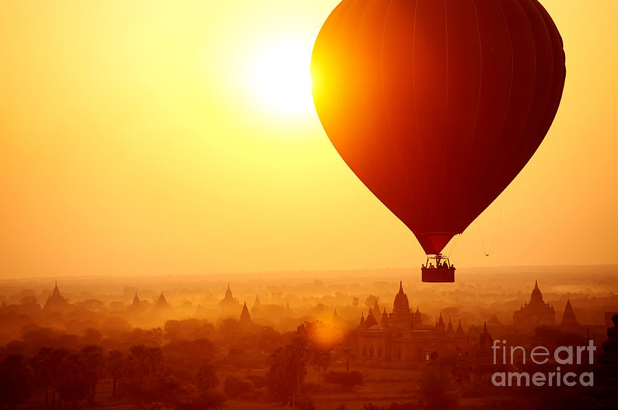 Dusk Photograph - Silhouette Of Hot Air Balloon Over by Daxiao Productions Dusk Photograph - Silhouette Of Hot Air Balloon Over by Daxiao Productions