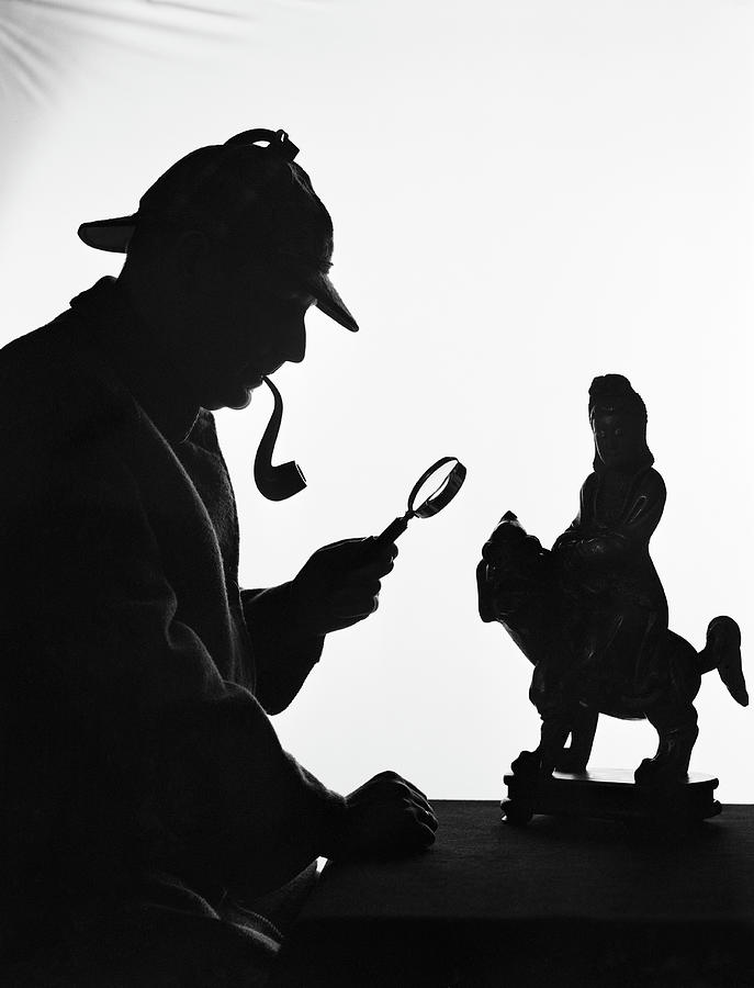 Silhouette Of Man Wearing Deerstalker Photograph by H. Armstrong Roberts