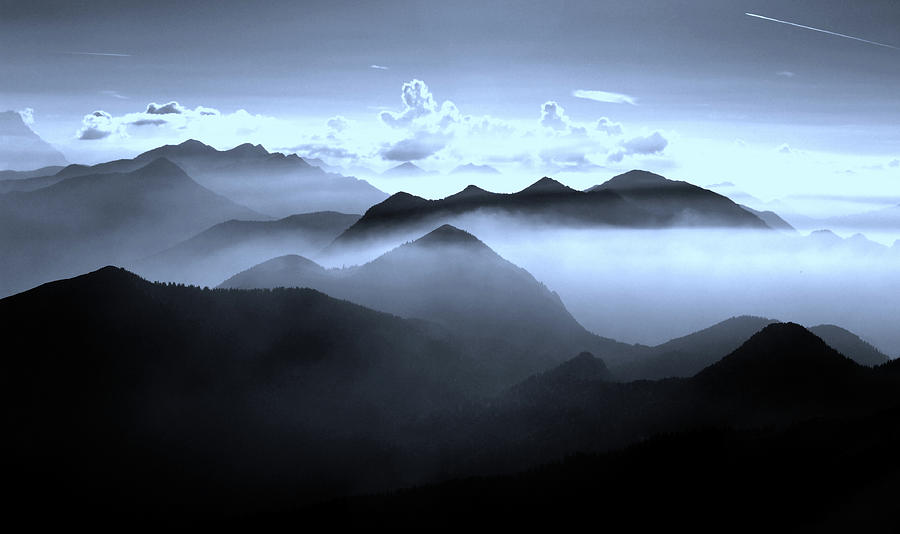 Silhouette Of Mountain Ranges Photograph by Matthias Aigner