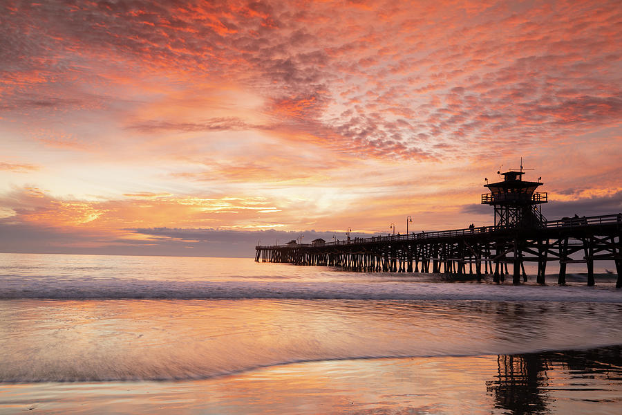 Silhouette Of Pier At Sunset, San Photograph by Panoramic Images