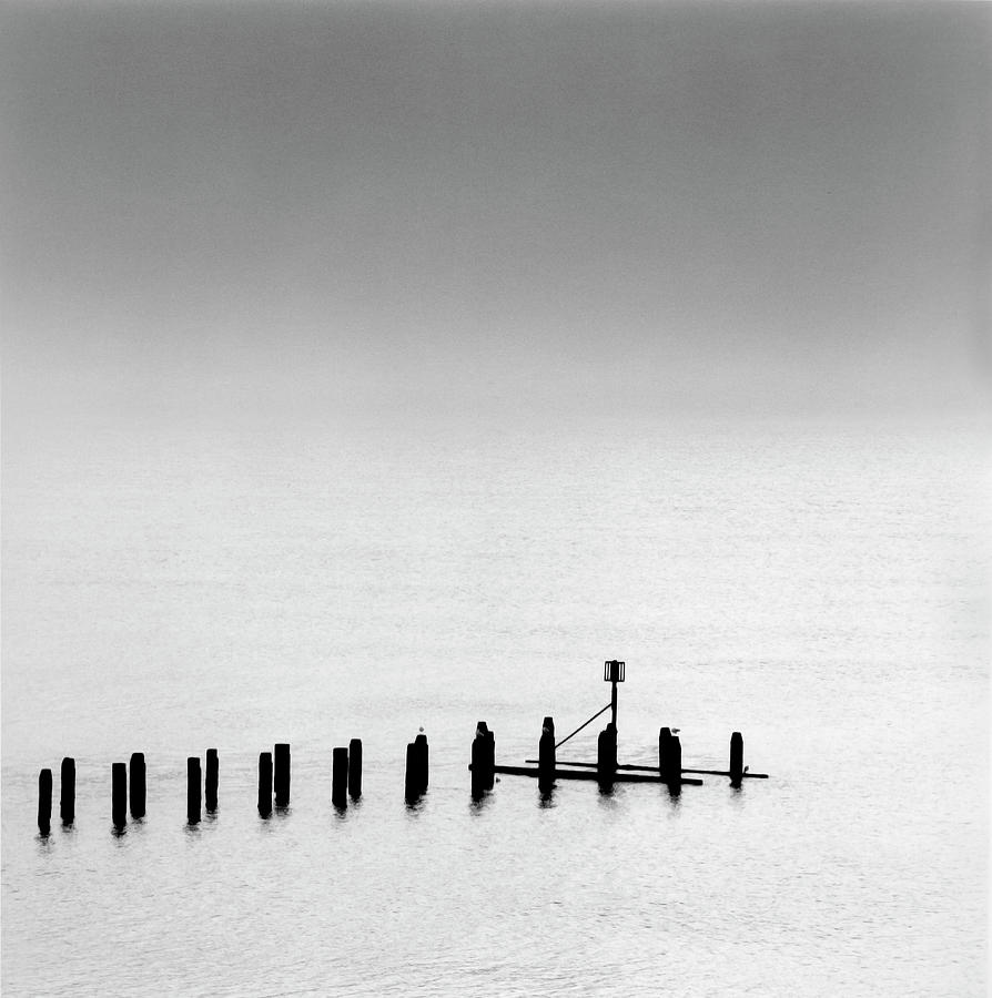 Silhouette Of Pilings In Water Photograph by David Henderson