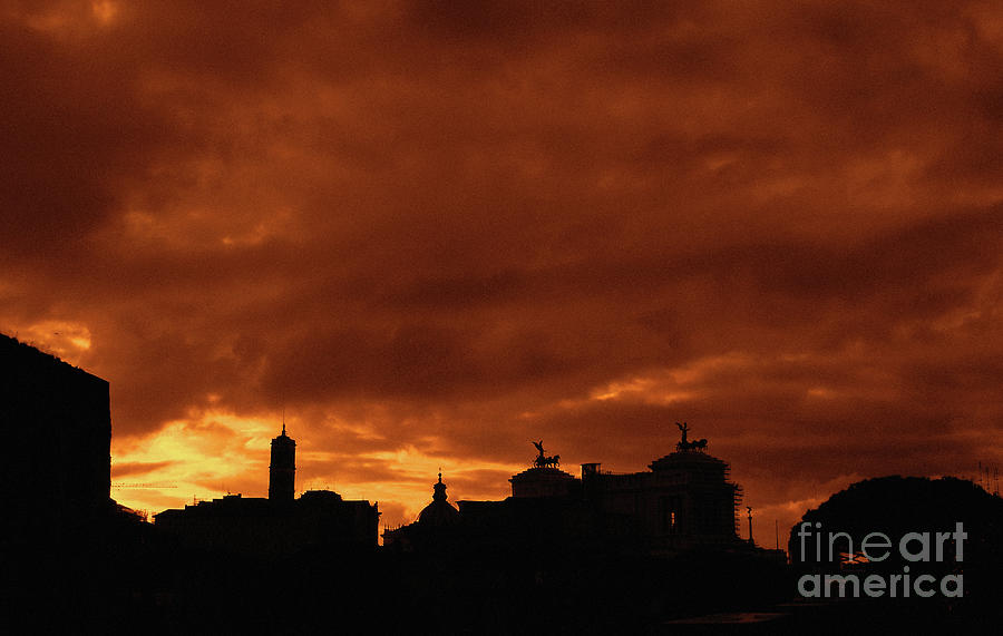 Silhouette of Rome - Italy Photograph by Stefano Senise