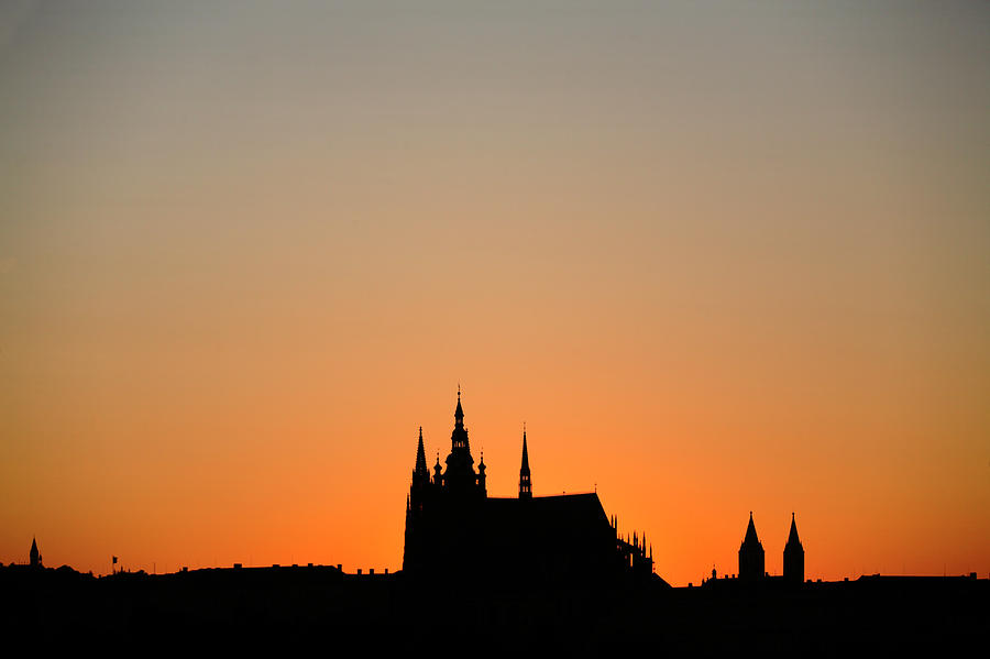 Silhouette Of Saint Vitus Cathedral In Photograph by Massimo Pizzotti