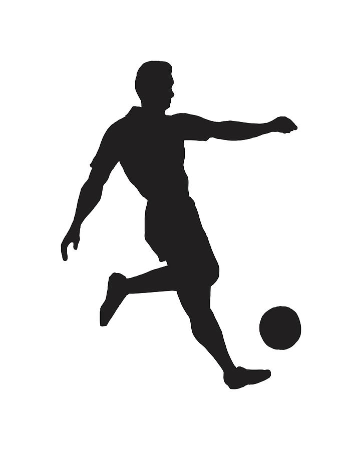 soccer player silhouette