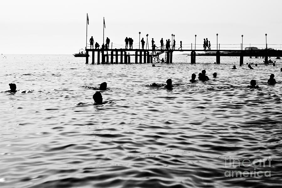 Parent Photograph - Silhouettes Of Having A Rest People. It by Mikhail Hoboton Popov Parent Photograph - Silhouettes Of Having A Rest People. It by Mikhail Hoboton Popov