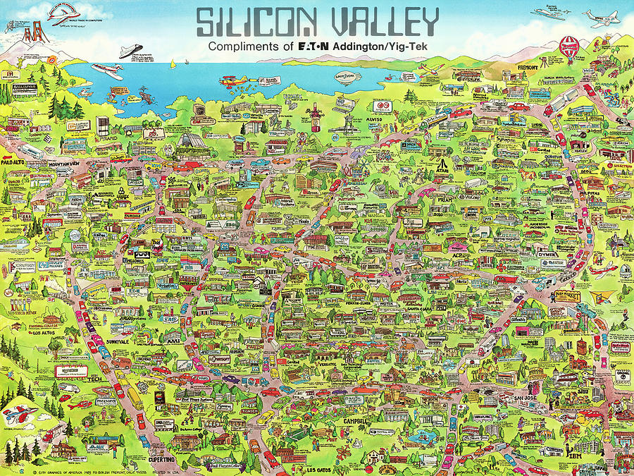 SILICON VALLEY GOLD RUSH MAP 1983 by Daniel Hagerman SILICON VALLEY GOLD RUSH MAP 1983 by Daniel Hagerman