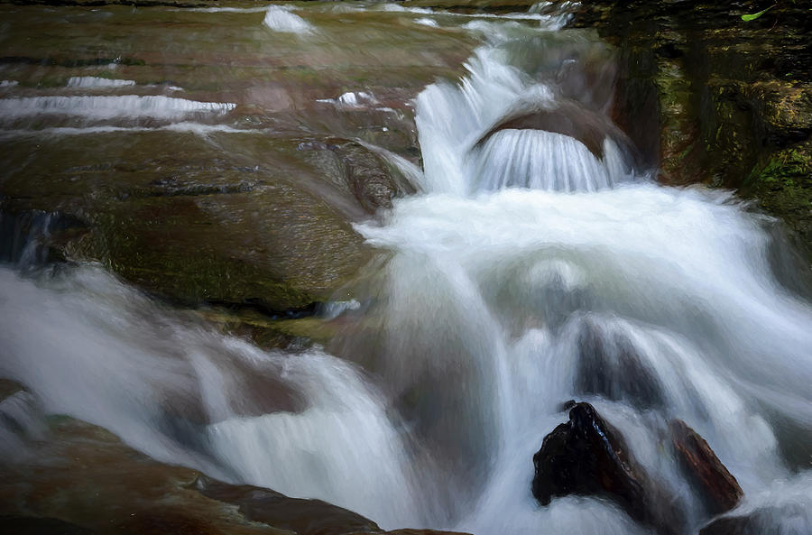 Nature Photograph - Silky Flowing Water Of Rocks by Anthony Paladino