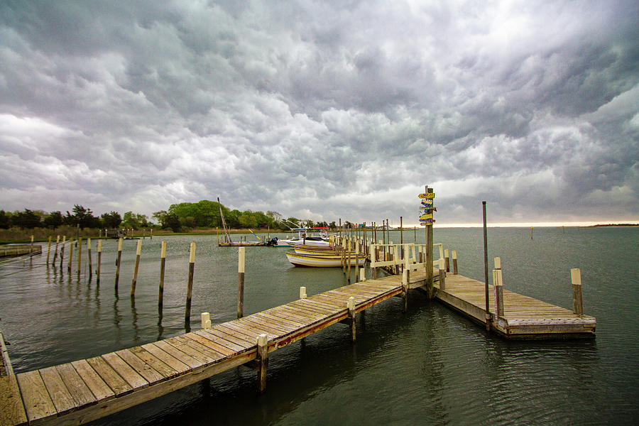 Silly Lily Fishing Station Storm Clouds Photograph by Robert Seifert