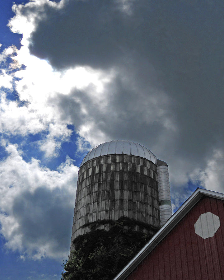 Silo and Sky Photograph by Maggy Marsh
