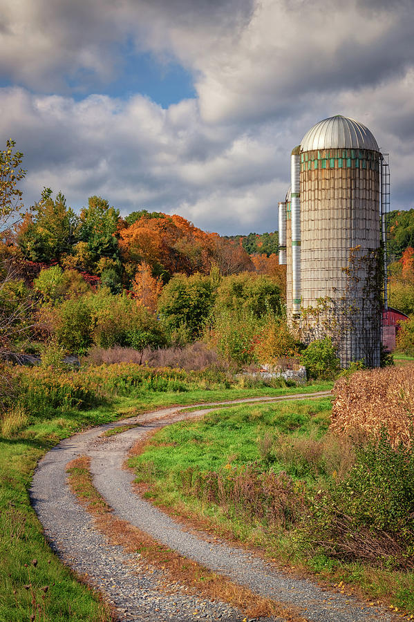 Silo in Autumn in Bradford, Vermont Photograph by Kristen Wilkinson