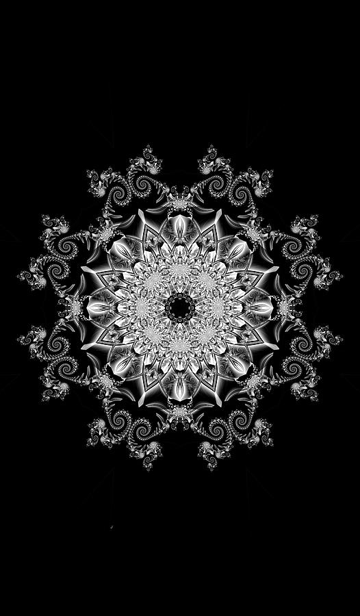 Pattern Digital Art - Silver 2 by Fractalicious