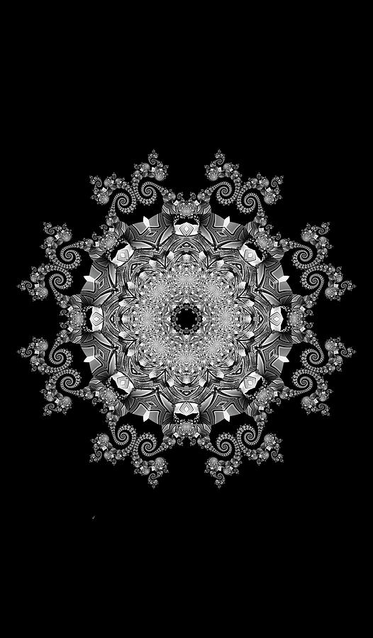 Pattern Digital Art - Silver 3 by Fractalicious