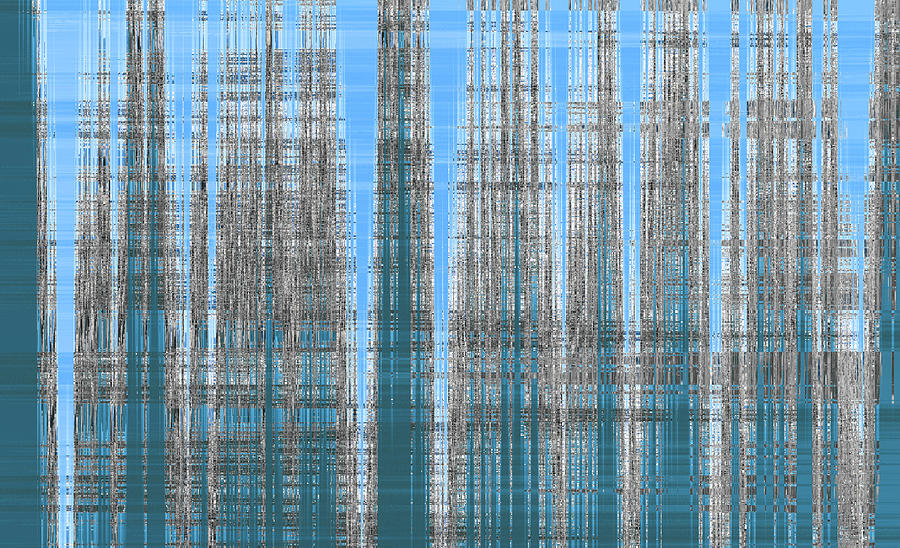 Silver Blue Plaid Abstract #1 Photograph by Patti Deters