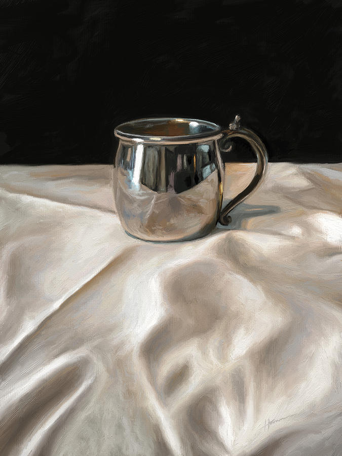 Still Life Painting - Silver Cup by Shelley Hanna Still Life Painting - Silver Cup by Shelley Hanna