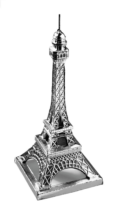 Architecture Drawing - Silver Eiffel Tower by CSA Images