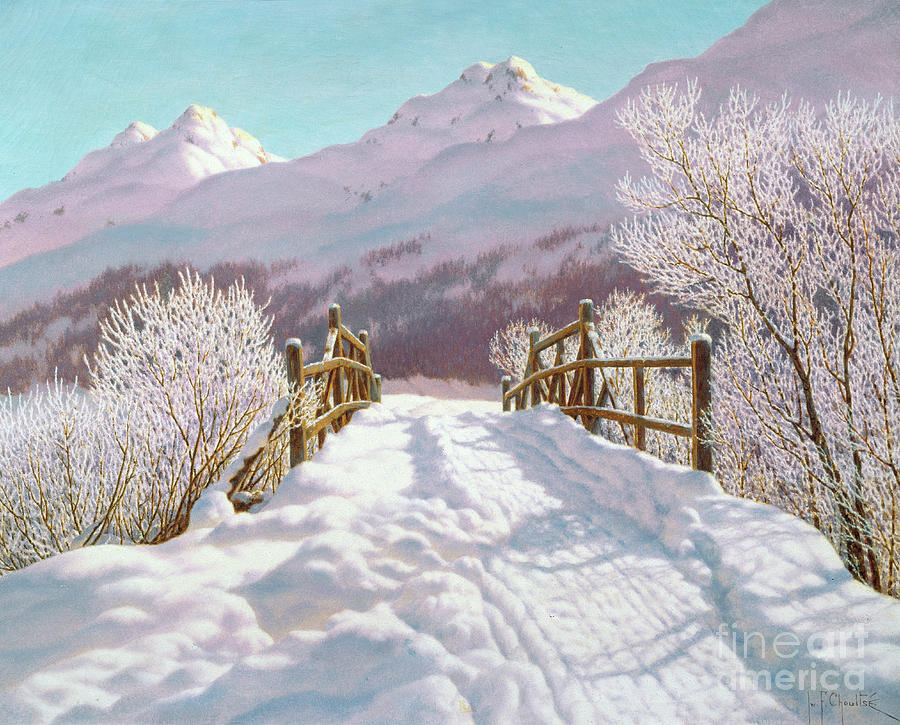 Silver Frost, Engadine, 1910 Painting by Ivan Fedorovich Choultse