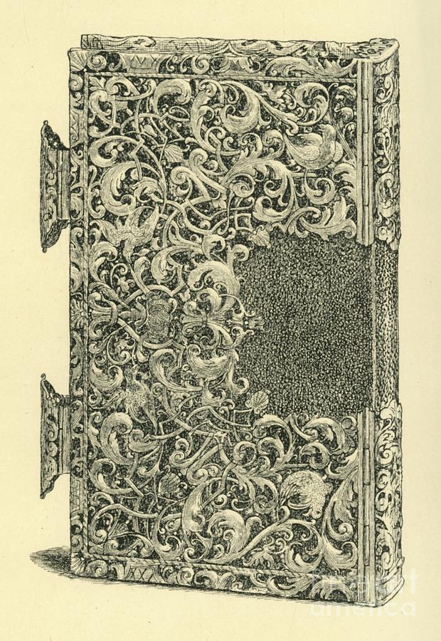 Silver Gilt Book Cover Drawing by Print Collector