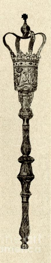 Silver Mace Used In The Virginia House Drawing by Print Collector