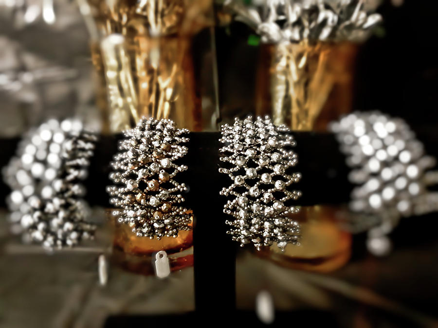 Silver Sparkling Bracelets Display Jewelry by CG Abrams