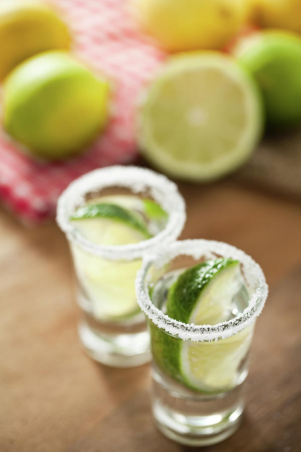 Lime Photograph - Silver Tequila, Limes And Salt by By Marion C. Haßold, Www.marionhassold.com