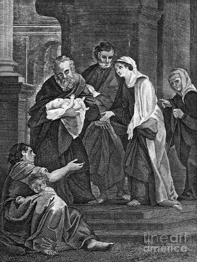 Simeons Benediction, 1814 Drawing by Print Collector Simeons Benediction, 1814 Drawing by Print Collector