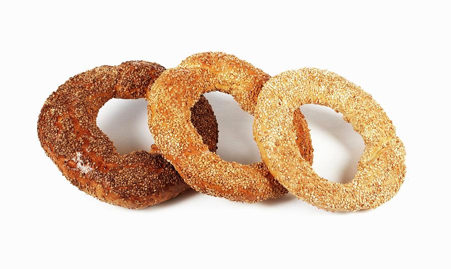 Simit ring-shaped Yeast Pastries With Sesame Seeds, Turkey Photograph by Luzzitelli Danieli & Associati S.a.s.