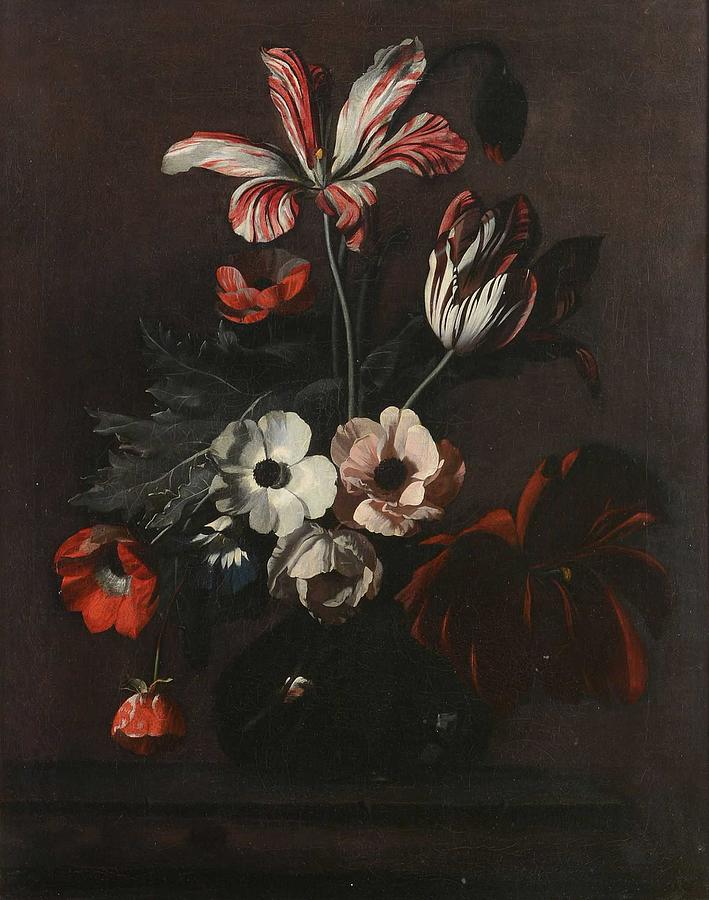 Simon Pietersz Verelst 1644-1721 Still Life With Tulips And Other ...