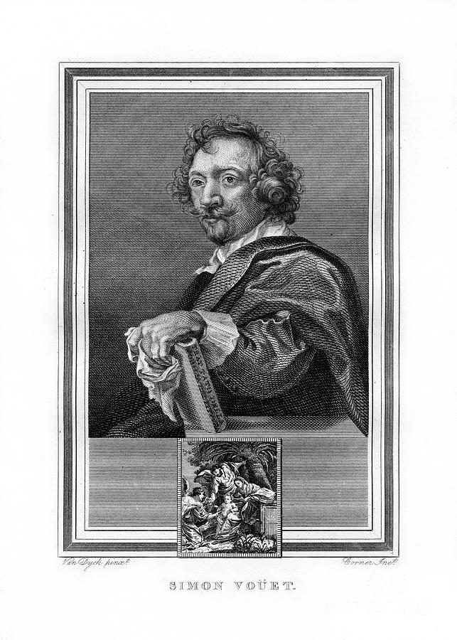 Simon Vouet, French Baroque Era Drawing by Print Collector