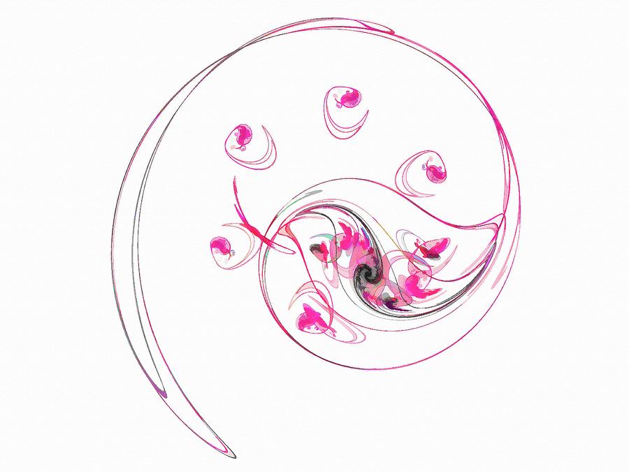Simple Beauty Abstract Art Pink Digital Art by Don Northup