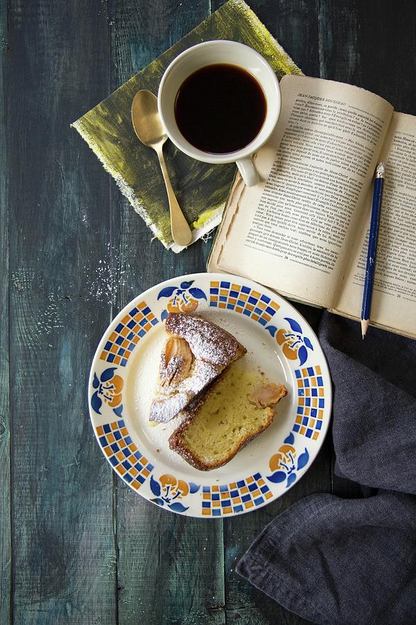 Simple Ricotta Apple Pie With Coffee Photograph by Patricia Miceli