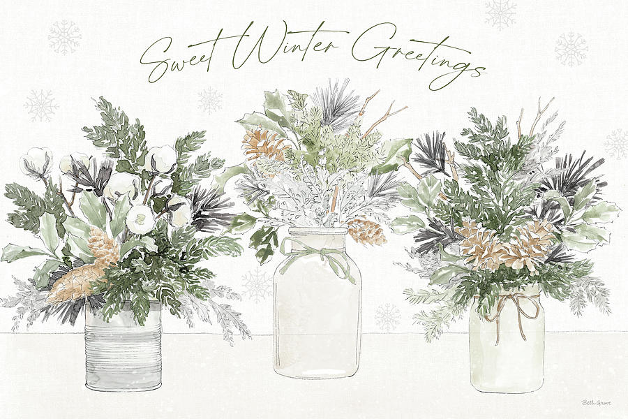 Simple Season I Mixed Media by Beth Grove