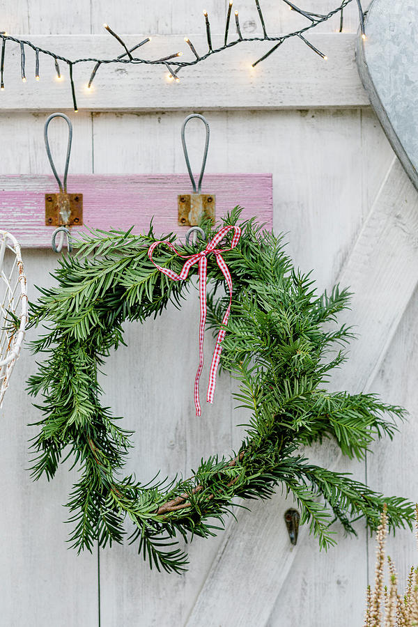 Simple Yew Wreath Photograph by Christel Harnisch