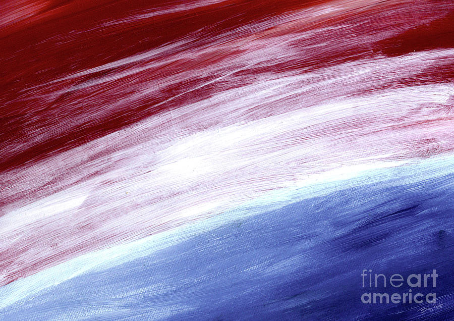 Abstract Photograph - Simply Red White And Blue by Billy Knight