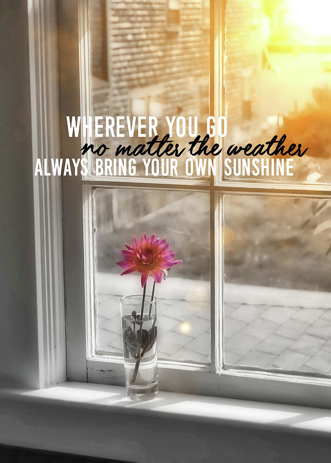 SIMPLY SUNSHINE quote Photograph by JAMART Photography