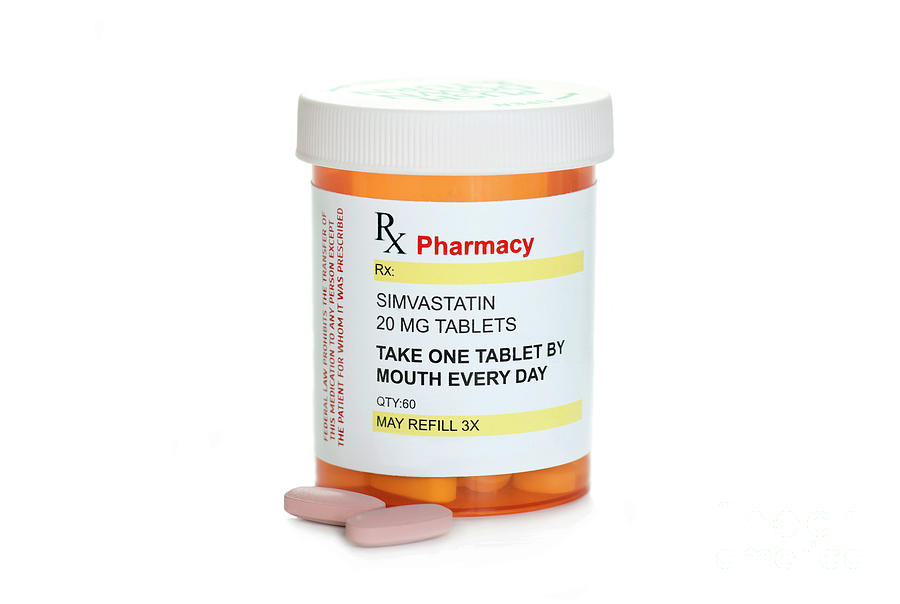 Simvastatin Prescription Container by Sherry Yates Young/science Photo ...