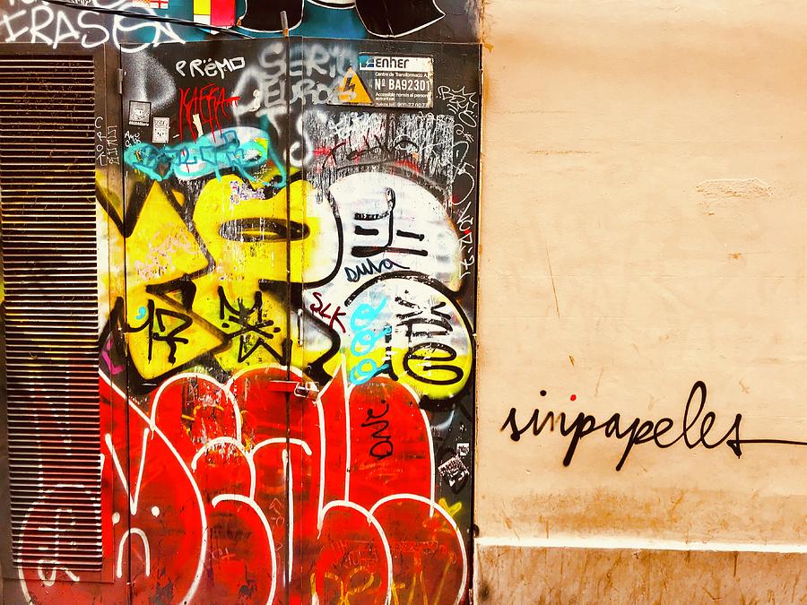 Sin Papeles Wall Of Desperation  Photograph by Funkpix Photo Hunter