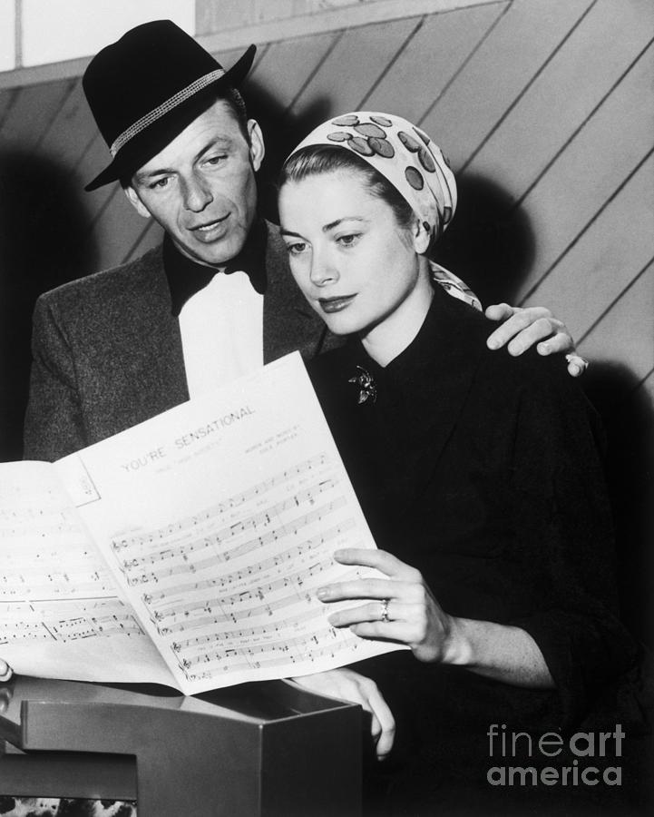Sinatra And Grace Kelly Rehearse Song Photograph by Bettmann