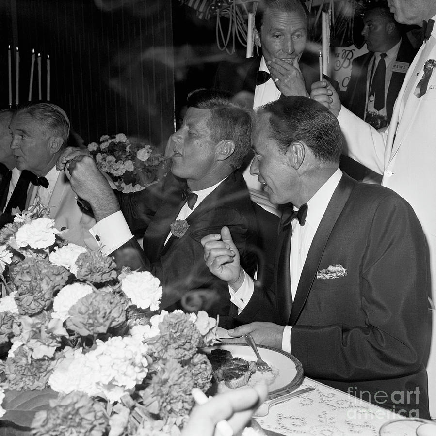 Sinatra And Kennedy At Fund Raiser Photograph by Bettmann