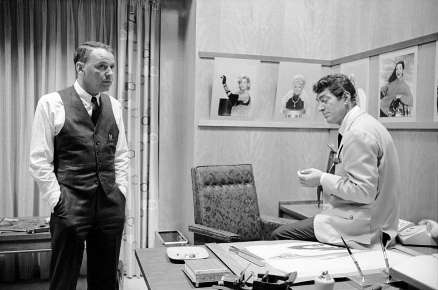 Sinatra & Martin On Set Photograph by John Dominis