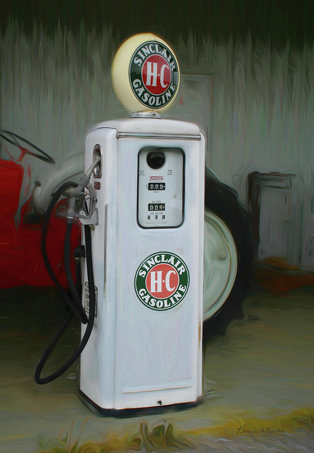 Sinclair Gas Pump Digital Art by Bonnie Willis - Fine Art America