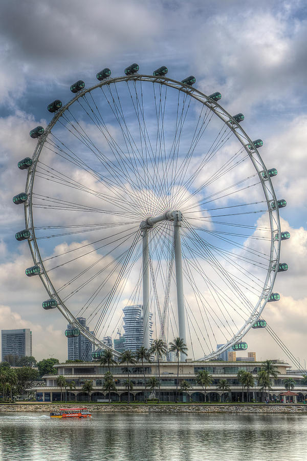 Ferris Wheel Photograph - Singapore Ferris Wheel by David Pyatt