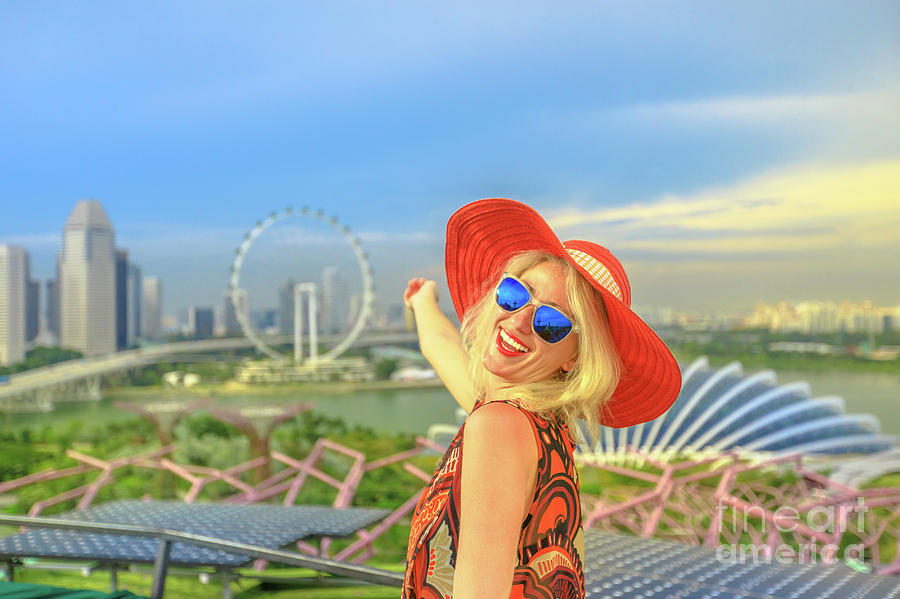 Singapore girl panorama Photograph by Benny Marty