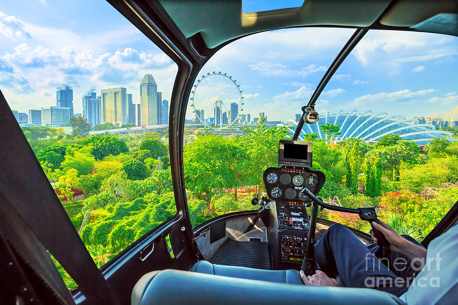 Singapore Helicopter garden Photograph by Benny Marty