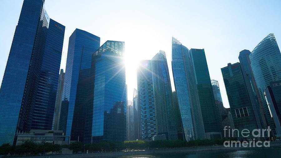 Singapore Sunshine Skyline Ultra HD Photograph by Hi Res - Pixels