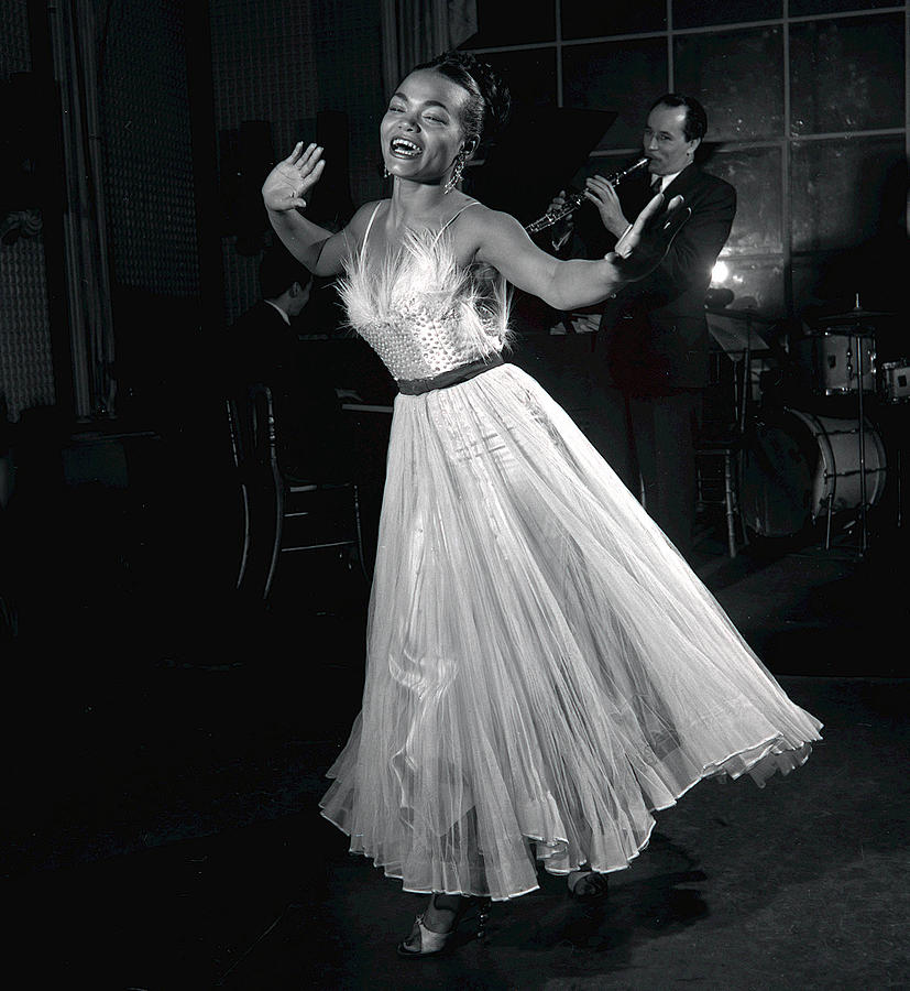 Singer Eartha Kitt Rehearsing With Band Photograph by Popperfoto