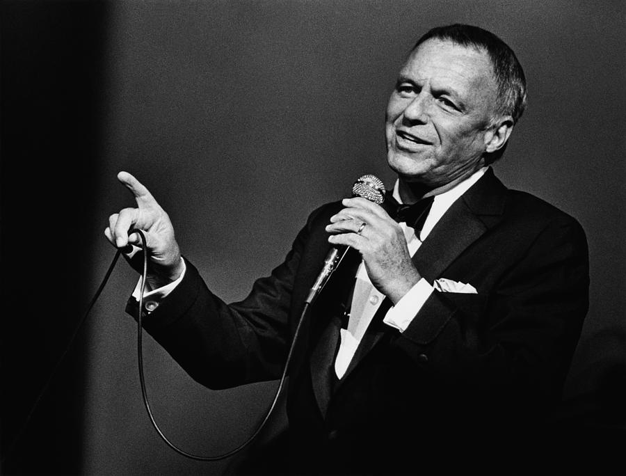 Singer Frank Sinatra In Concert Photograph by George Rose