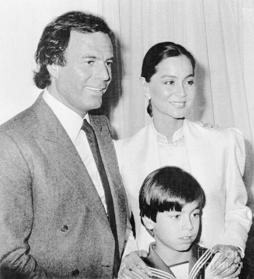 Singer Julio Iglesias With Wife And Son Photograph by Bettmann