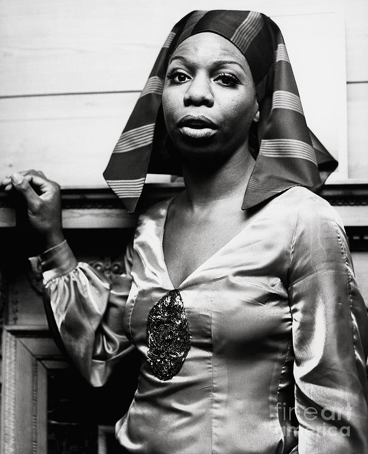Singer Nina Simone Dressed In Pharaoh Photograph by Bettmann